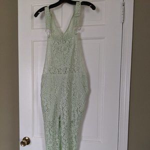 Urban Outfitters Dahlia Floral Lace Overall